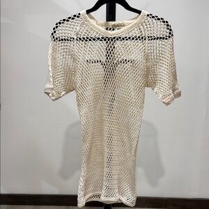 ‼️SOLD‼️L.L. Bean Vintage Cream Mesh Knit Top